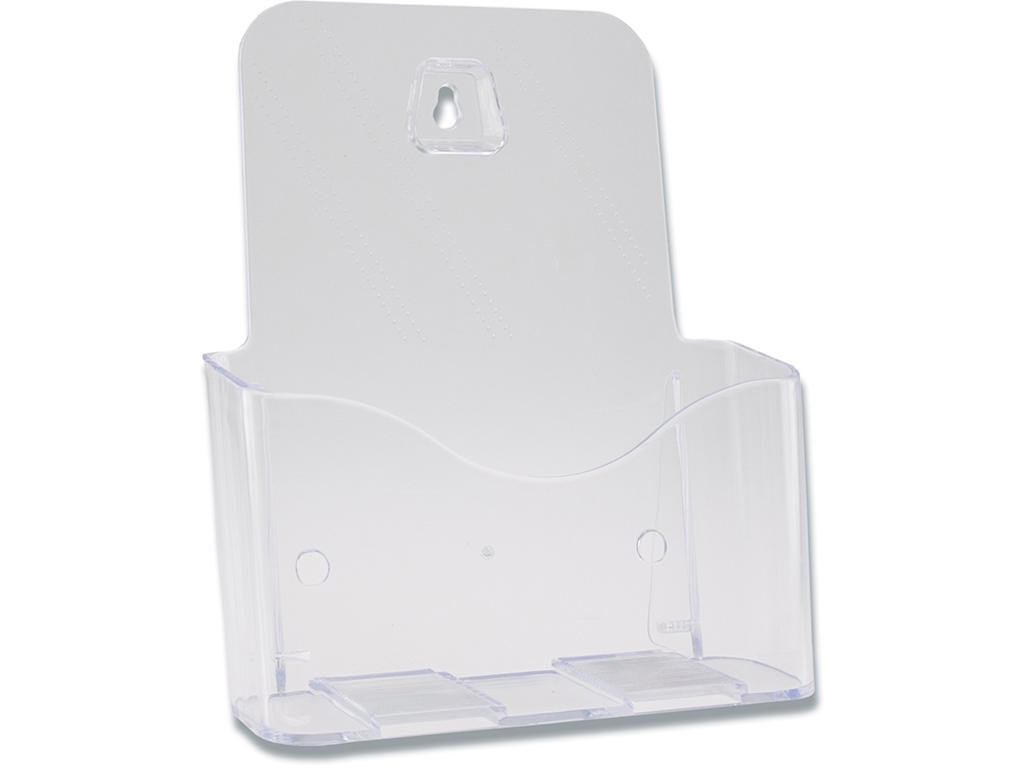 Brochureholder, A5, Højformat, 1 fag, Til bord/væg, Transparent, BNT