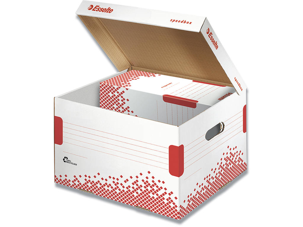 Arkivæske, Medium, 36.7x26.3x32.5 cm, 1 stk, Esselte Speedbox Container