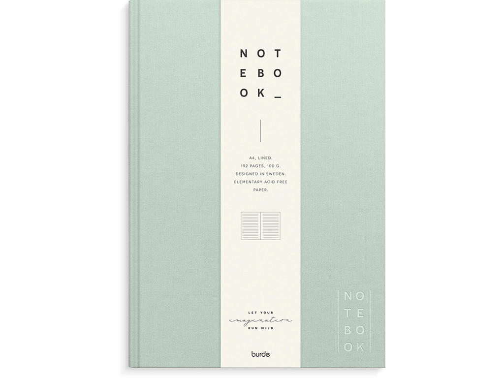 Notesbog, A4, Linjeret, Grøn, Mayland 