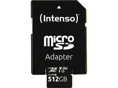 Intenso 3433493 hukommelseskort 512 GB MicroSDXC UHS-I Klasse 10