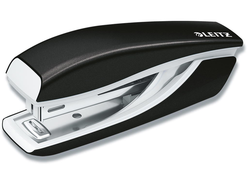 Hæftemaskine, 10 ark, Metallic sort, Klamme P2 og No. 10 og 10/4, Leitz NeXXt WOW Mini