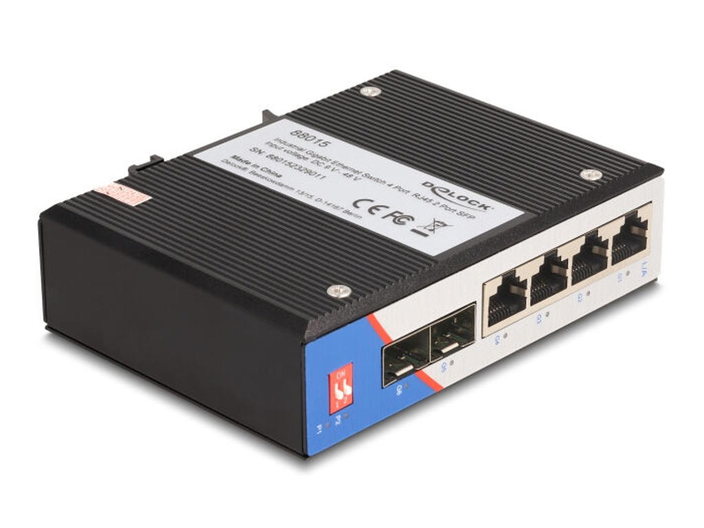 DeLOCK 88015 netværksswitch Ikke administreret Gigabit Ethernet (10/100/1000) Sort