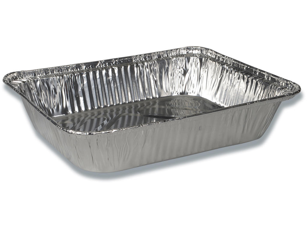 Alubakke, 32,6x26,2x6,6cm, Aluminium, 3600 ml, Rektangulær, 1/2 GN 100stk, Cater-Line, Gastronorm