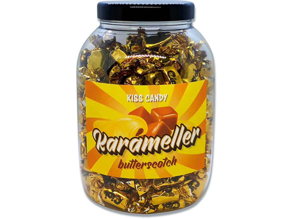 Karameller, Butterscotch, 1200g, Kiss Candy