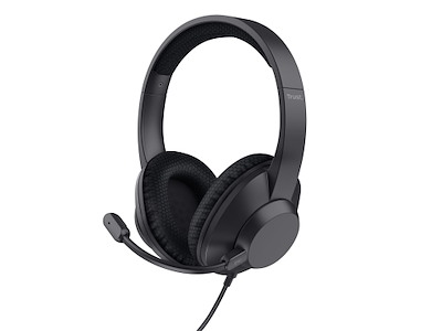 Trust Ayda Max Headset Ledningsført Opkald/musik USB Type-C / USB Type-A Sort