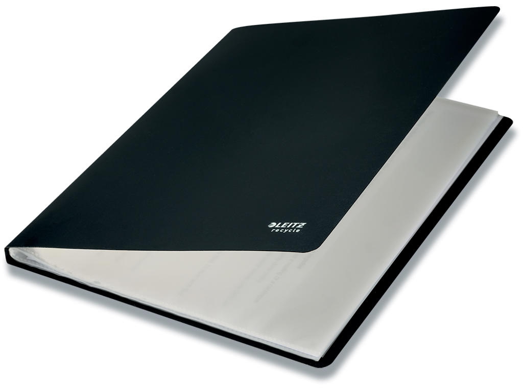 Demomappe, 20 lommer, A4, Sort, Leitz Recycle 