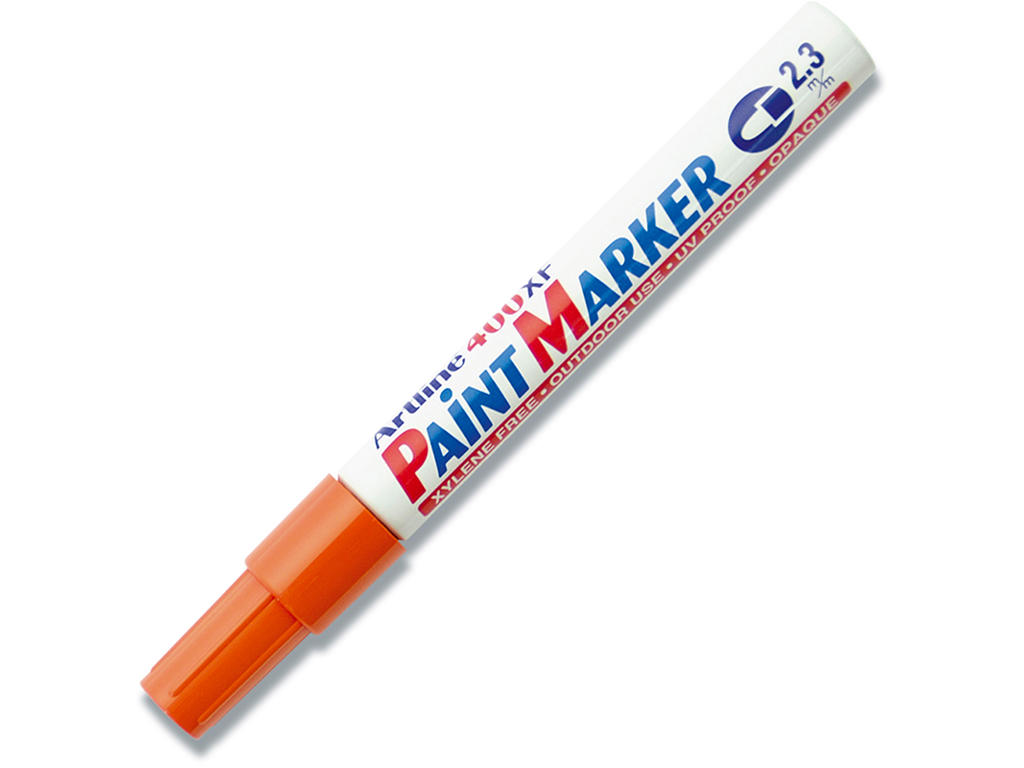 Paint marker, 2.3 mm, Orange, Rund spids, Artline Paint EK-400