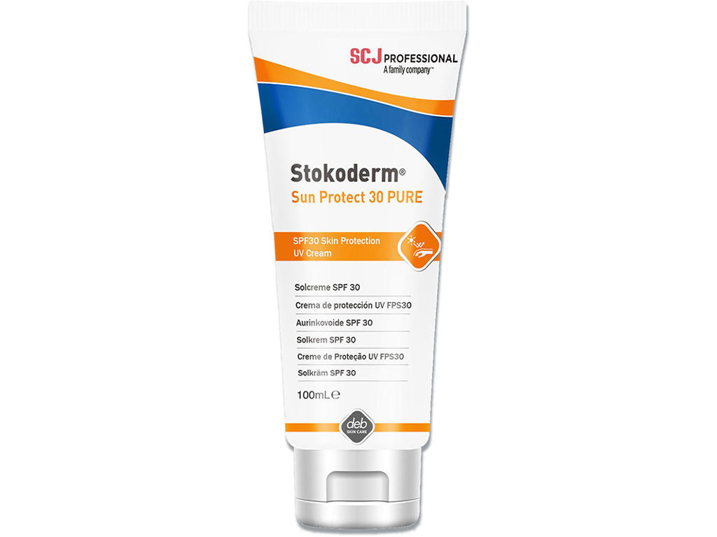 Solcreme, SPF 30, Tube, 100 ml, SCJ Professional Stokoderm Sun Protect 30 PURE 