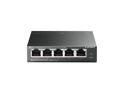 TP-Link TL-SF1005LP netværksswitch Ikke administreret Fast Ethernet (10/100) Strøm over Ethernet (PoE) Sort