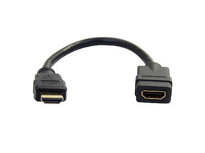StarTech.com HDMIEXTAA6IN HDMI-kabel 0,152 m HDMI Type A (Standard) Sort