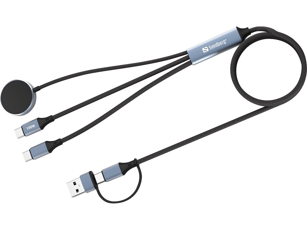 Sandberg 441-69 USB-kabel 1,2 m USB A/USB C Sort
