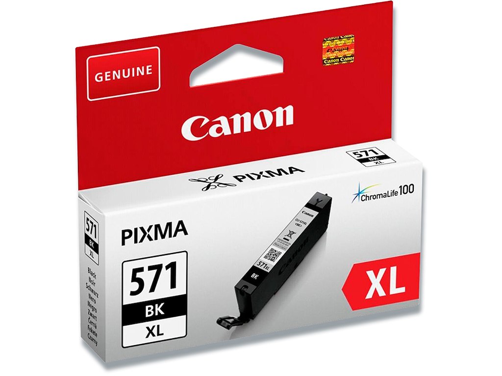 Blækpatron, 1 stk, 715 sider, Black-sort, Canon CLI-571XLBK