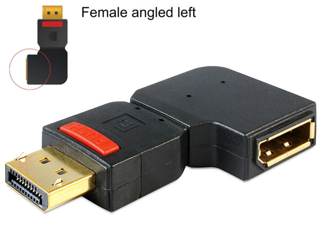 DeLOCK 65377 kabel kønsskifter DisplayPort Sort