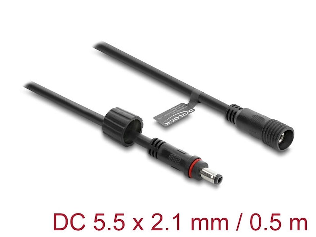 DeLOCK 66320 el-ledning Sort 0,5 m DC