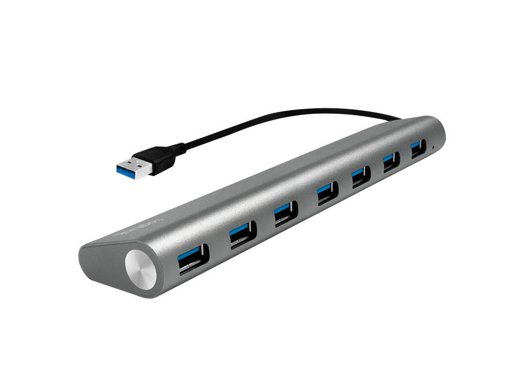 LogiLink UA0308 interface hub USB 3.2 Gen 1 (3.1 Gen 1) Type-A 5000 Mbit/s Grey
