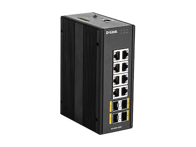 D-Link DIS‑300G‑12SW Administreret L2 Gigabit Ethernet (10/100/1000) Sort