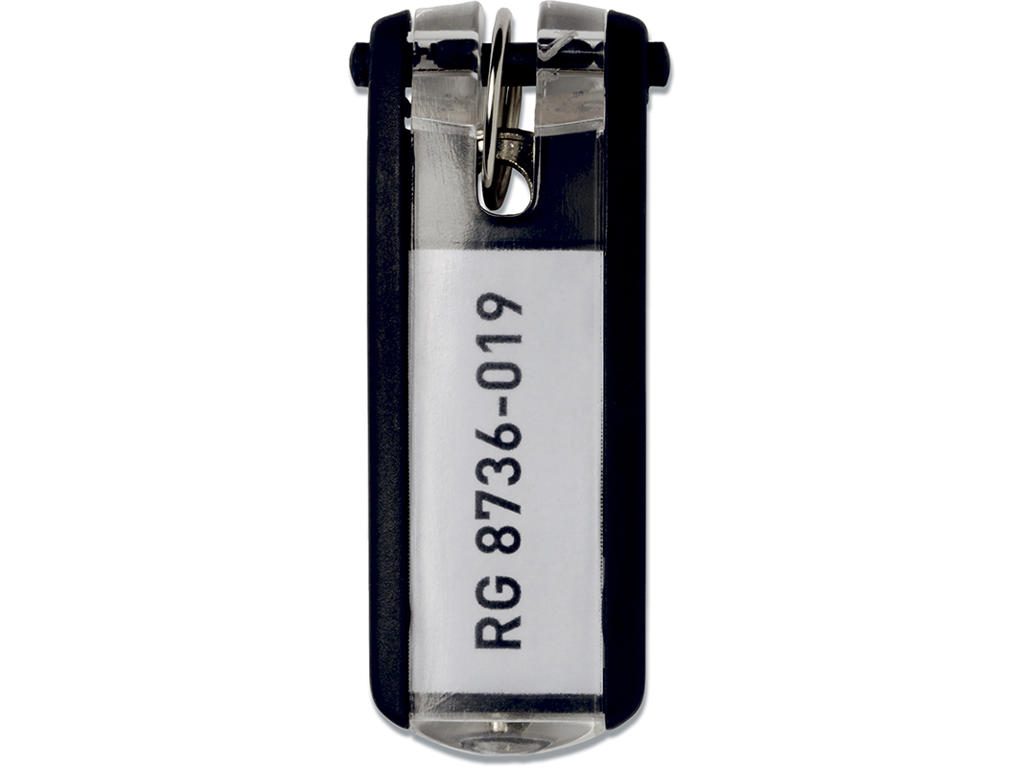 Nøglehænger, Sort, 6 stk, 65x25 mm, Durable KEY CLIP 