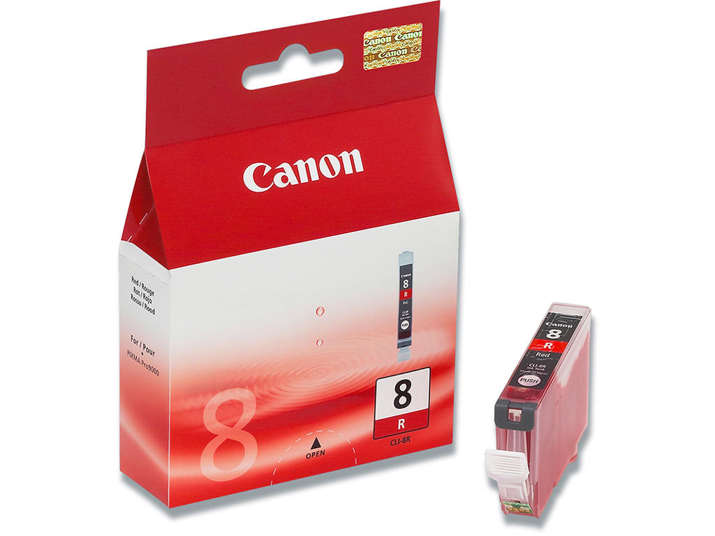 Blækpatron, 1 stk, 490 sider, Magenta-rød, Canon CLI-8R