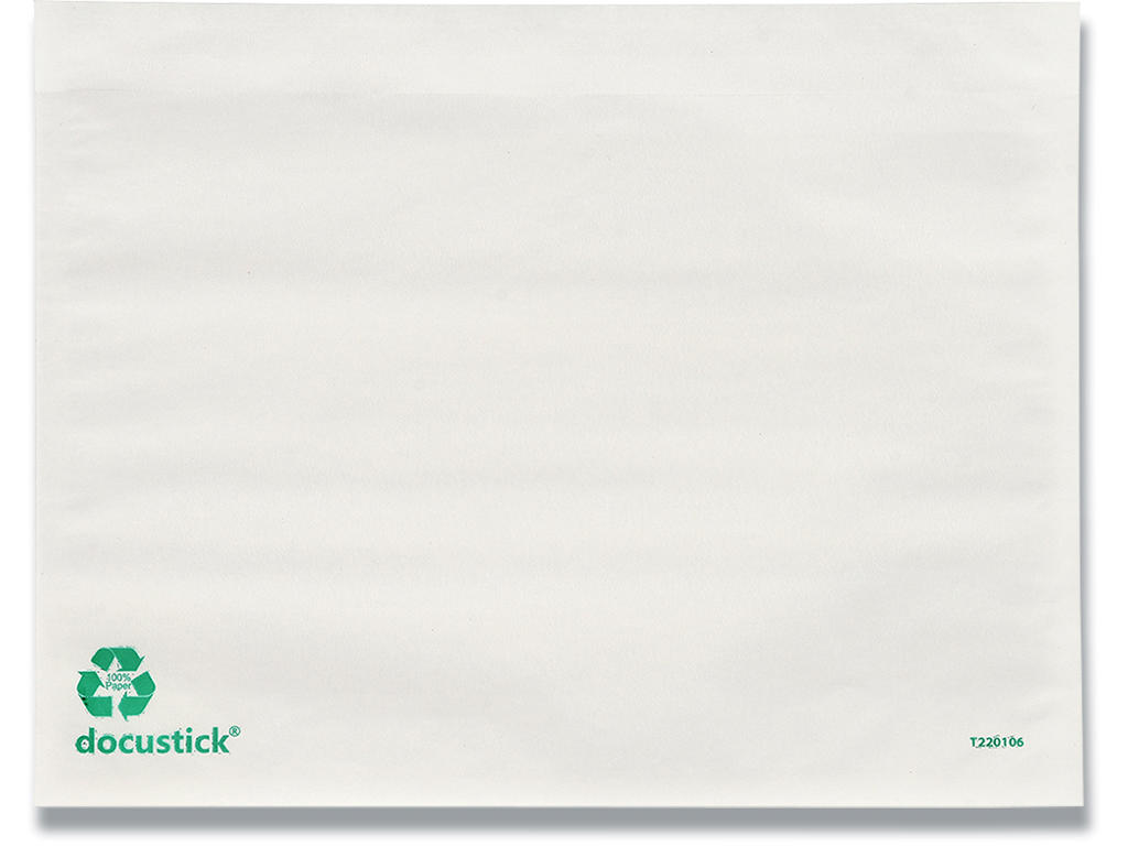 Følgeseddellommer, Uden tryk, C6, 1000 lommer, BNT Docustick Green