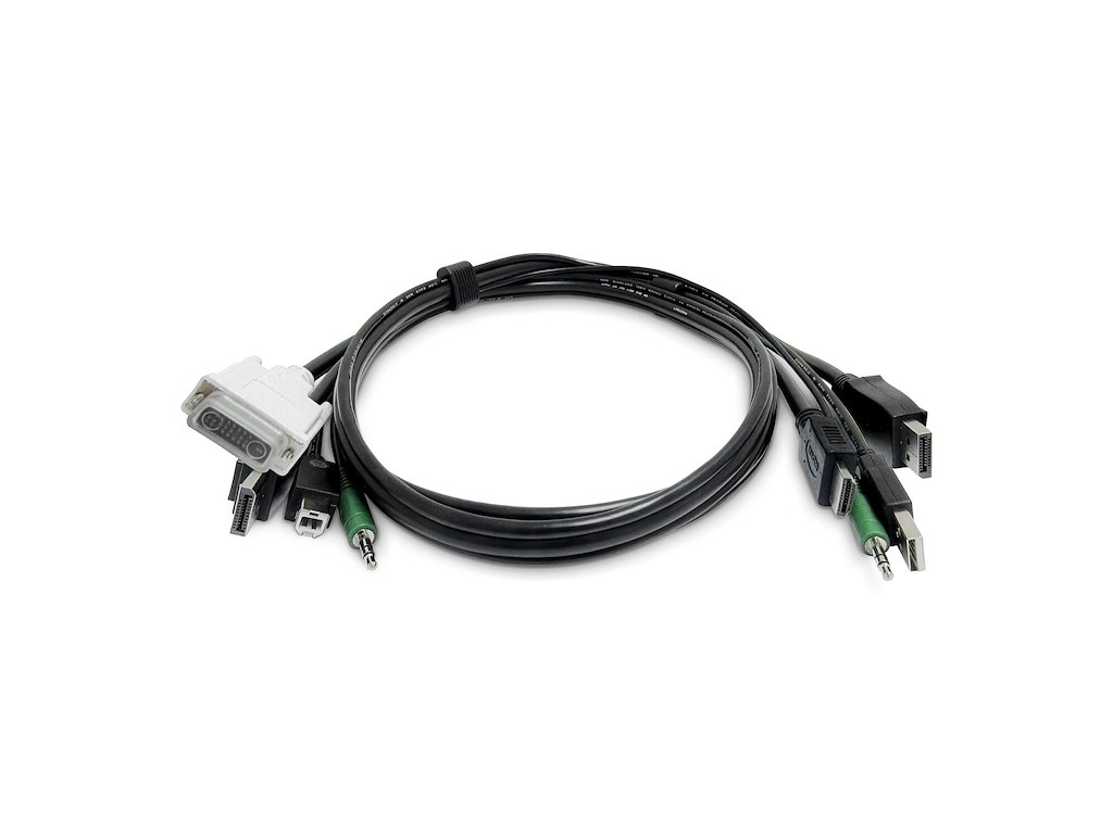 StarTech.com SKDVI2HDDP06MMKVM06T KVM-kabel Sort 1,8 m