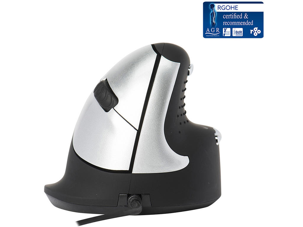 Mus, vertikal, højre hånd, med kabel, R-Go HE