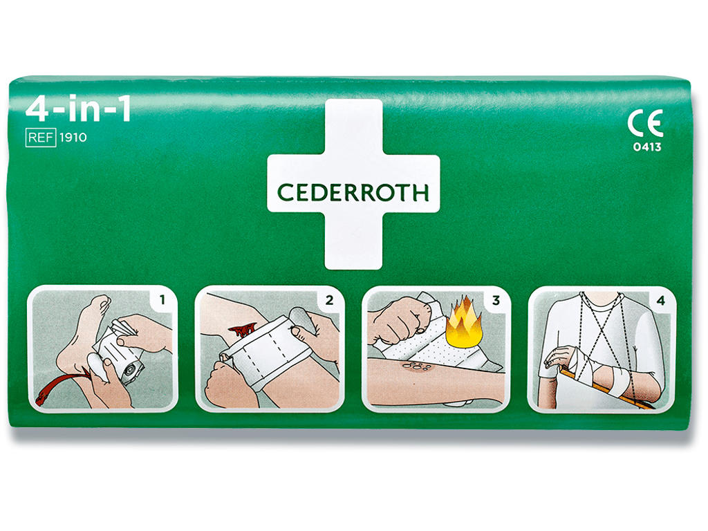 Forbinding, 4-in-1, 1 kompresbind/2 bandager, Cederroth