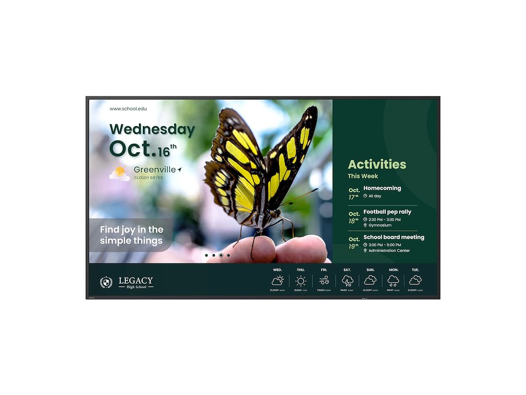 BenQ ST4304 Digital fladpaneldisplay 109,2 cm (43") LCD 350 cd/m² 4K Ultra HD Sort Indbygget processer Android 18/7