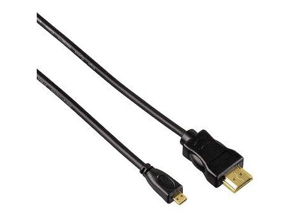 Hama HDMI 0.5m HDMI-kabel 0,5 m HDMI Type A (Standard) HDMI Type D (Micro) Sort