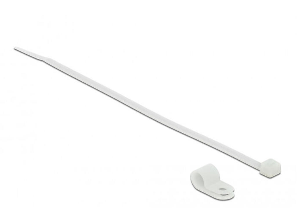 DeLOCK 18863 kabelsamler Gevindmonteret kabelbinder Nylon Hvid 10 stk