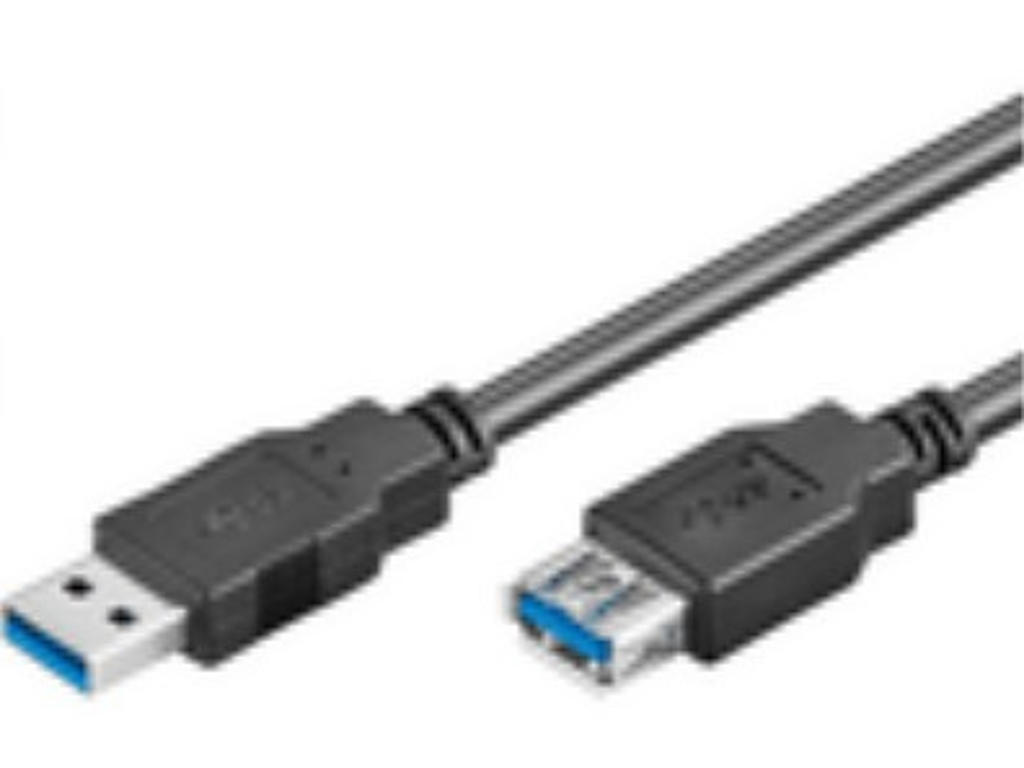 Microconnect USB3.0AAF5B USB-kabel USB 3.2 Gen 1 (3.1 Gen 1) 5 m USB A Sort