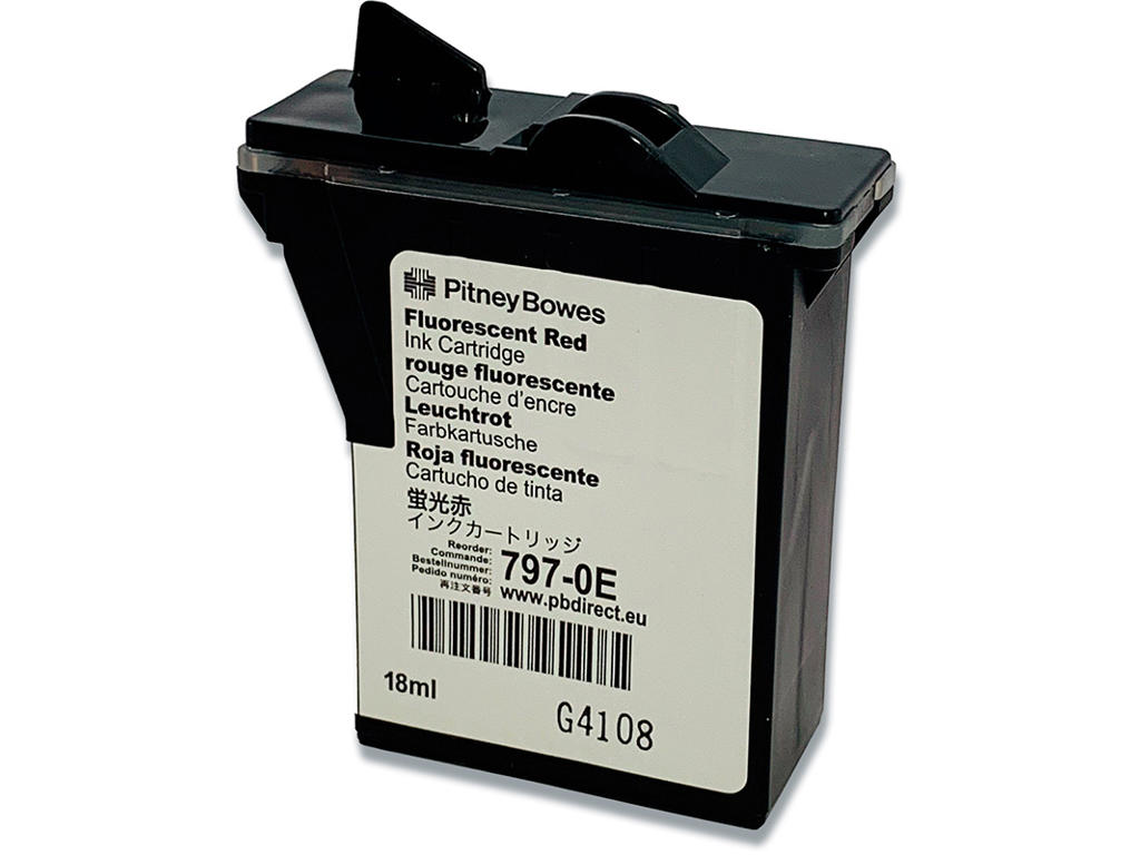 Frankeringsfarve, Rød, Kompatibel, Pitney Bowes DM50, DM55, K700, Totalpost 