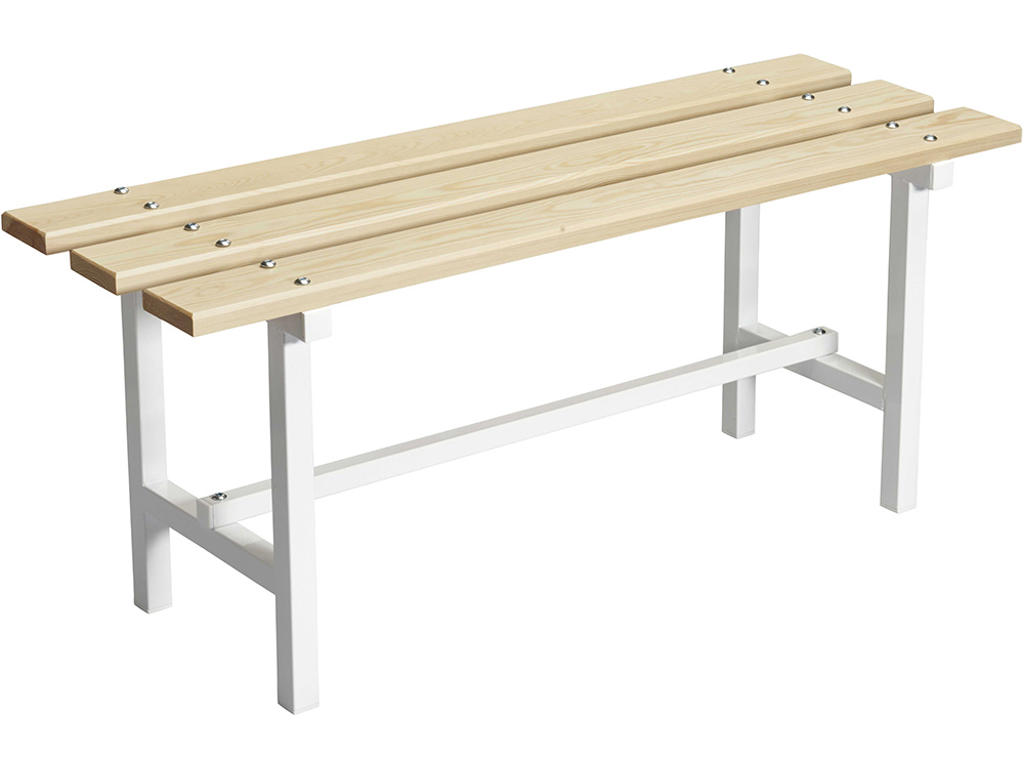 Bænk fristående, Modelnr 68, L=1050 mm fyr/hvid, Essem Design DK