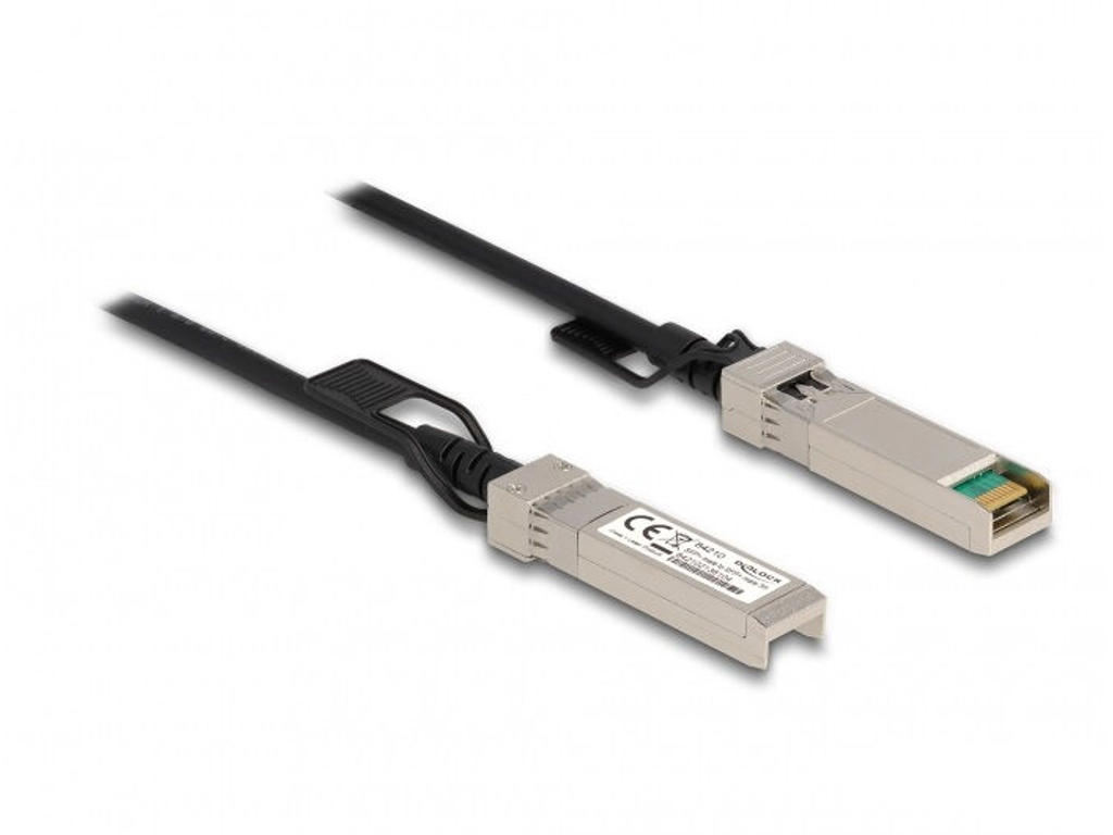 DeLOCK 84210 InfiniBand og fiberoptisk kabel 3 m SFP+ Sort, Sølv