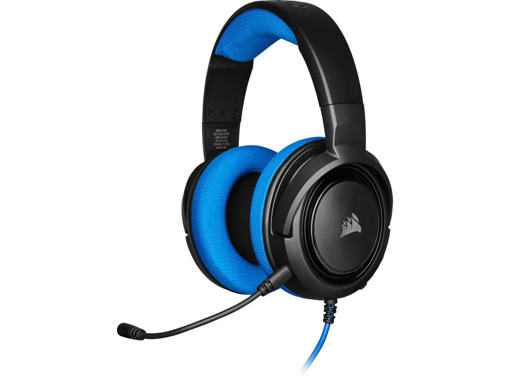 Corsair HS35 Headset Ledningsført Spil Sort, Blå