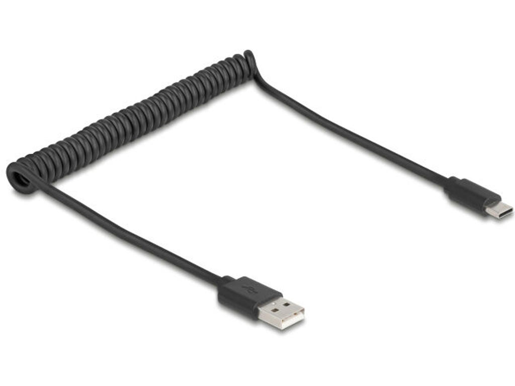 DeLOCK 90368 USB-kabel USB 2.0 0,75 m USB A USB C Sort
