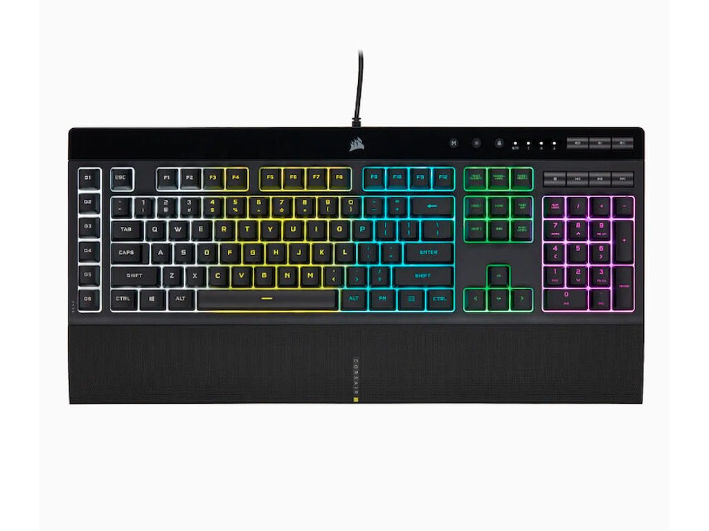 Corsair K55 RGB PRO tastatur Spil USB QWERTY Nordisk Sort
