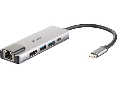 D-Link DUB-M520 dockingstation Ledningsført Thunderbolt 3 Aluminium
