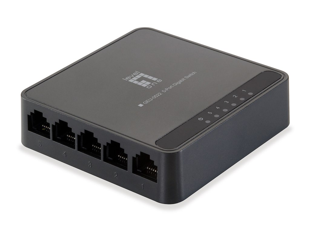 LevelOne GEU-0522 netværksswitch Gigabit Ethernet (10/100/1000) Sort