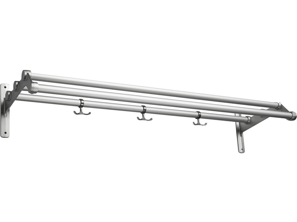 Hattehylde, Nostalgi, Modelnr 291, L=1000 mm aluminium/aluminium, Essem Design DK