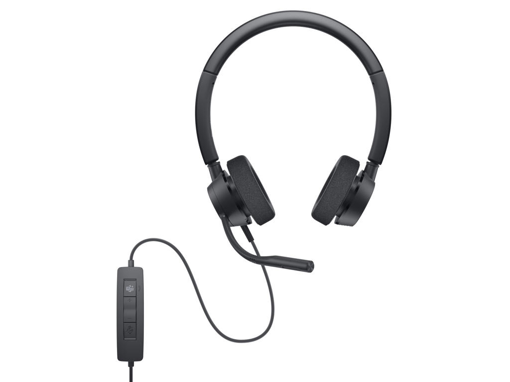 DELL WH3022 Headset Ledningsført Kontor/Callcenter Sort