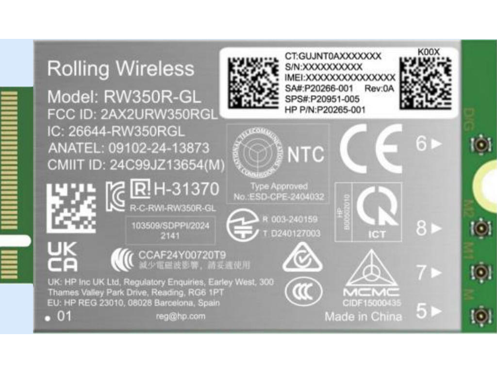 HP 4G LTE-Advanced Pro Cat19 WWAN Intern