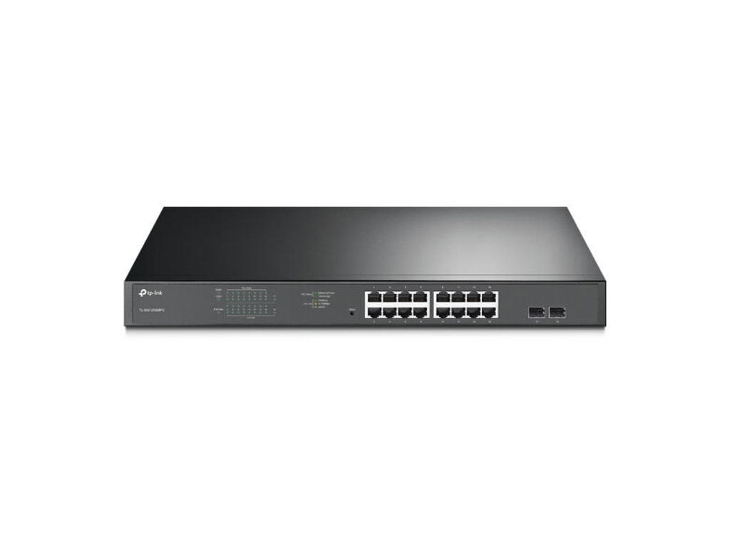 TP-Link TL-SG1218MPE Administreret L2 Gigabit Ethernet (10/100/1000) Strøm over Ethernet (PoE) 1U Sort