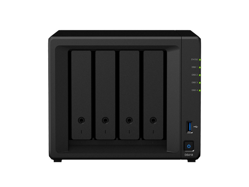 Synology DiskStation DS418 NAS Mini Tower Realtek RTD1296 2 GB DDR4 16 TB HDD Sort