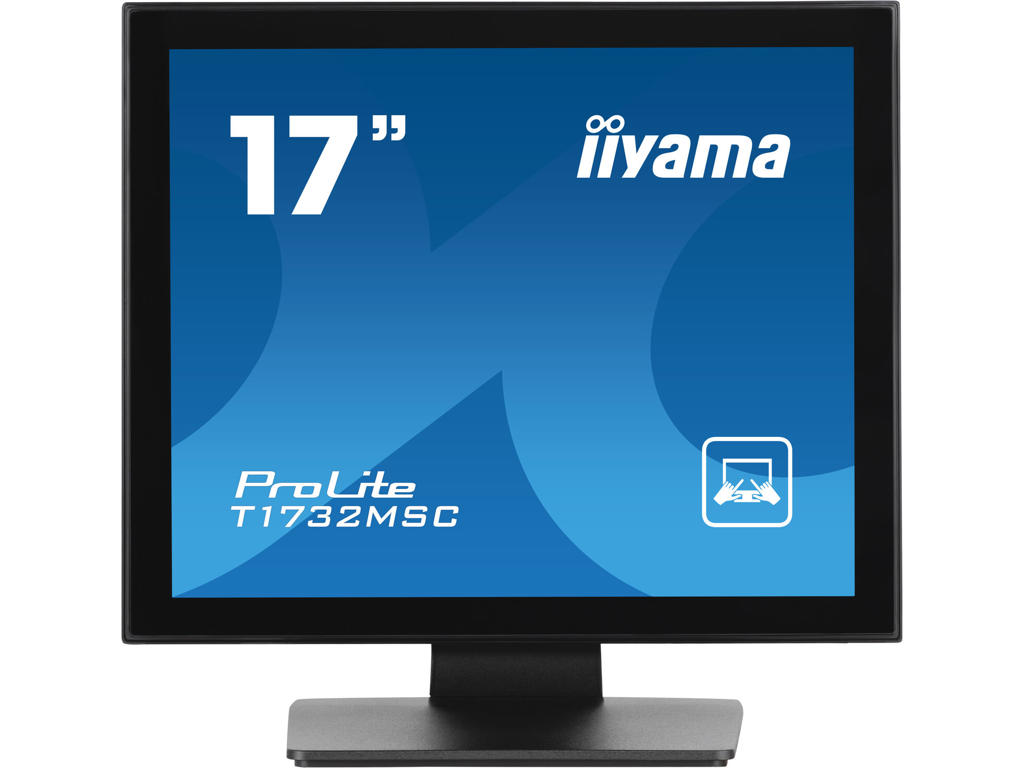 iiyama ProLite T1732MSC-B1SAG computerskærm 43,2 cm (17") 1280 x 1024 pixel Fuld HD LED Berøringsskærm Bordplade Sort