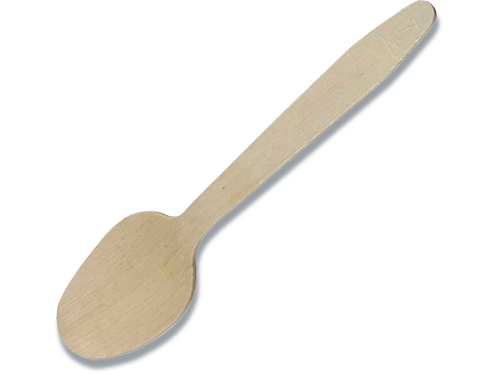 Spiseske, Engangs, Træ, 15.5 cm, 100 stk, Nature line 