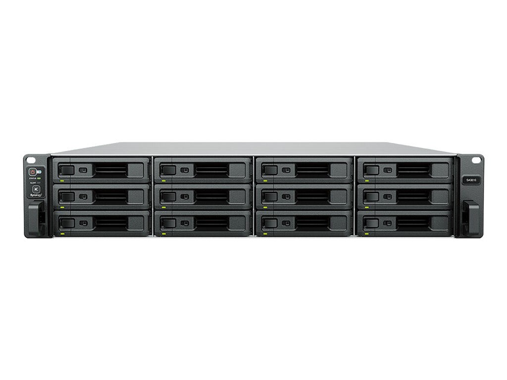 Synology SA SA3610 NAS Stativ (2U) Intel® Xeon® D-1567 16 GB DDR4 144 TB HDD DiskStation Manager Sort, Grå