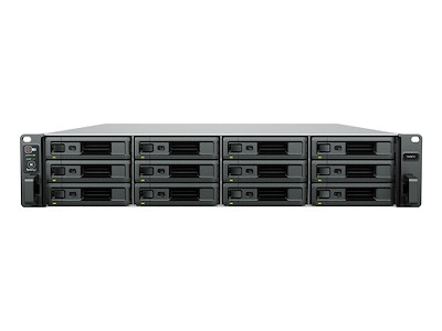 Synology SA SA3610 NAS Stativ (2U) Intel® Xeon® D-1567 16 GB DDR4 144 TB HDD DiskStation Manager Sort, Grå