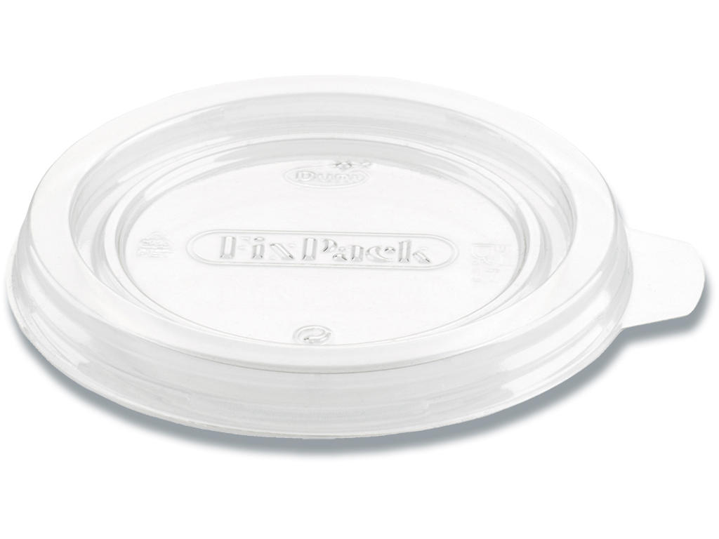 Plastbæger låg, Rund, APET, Ø9.3 cm, 1000 stk, Duni Fixpack