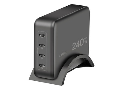 LogiLink PA0353 oplader til mobil enhed Universel Sort Vekselstrøm Hurtig opladning Indendørs