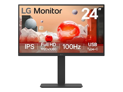 LG 24BA750-B computerskærm 60,5 cm (23.8") 1920 x 1080 pixel Fuld HD LCD Sort